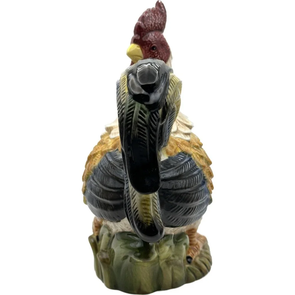 Vintage Jay Imports‎ Rooster Teapot Hand Painted Farmhouse Kitchen Country Decor